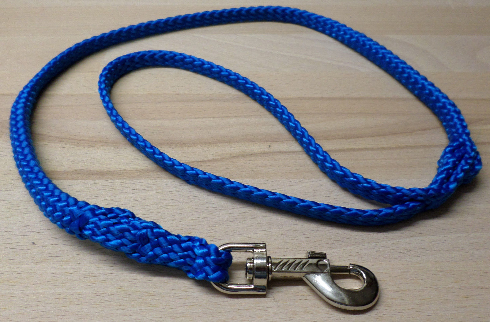 Hondenriemen PPM plat gevlochten blauw
